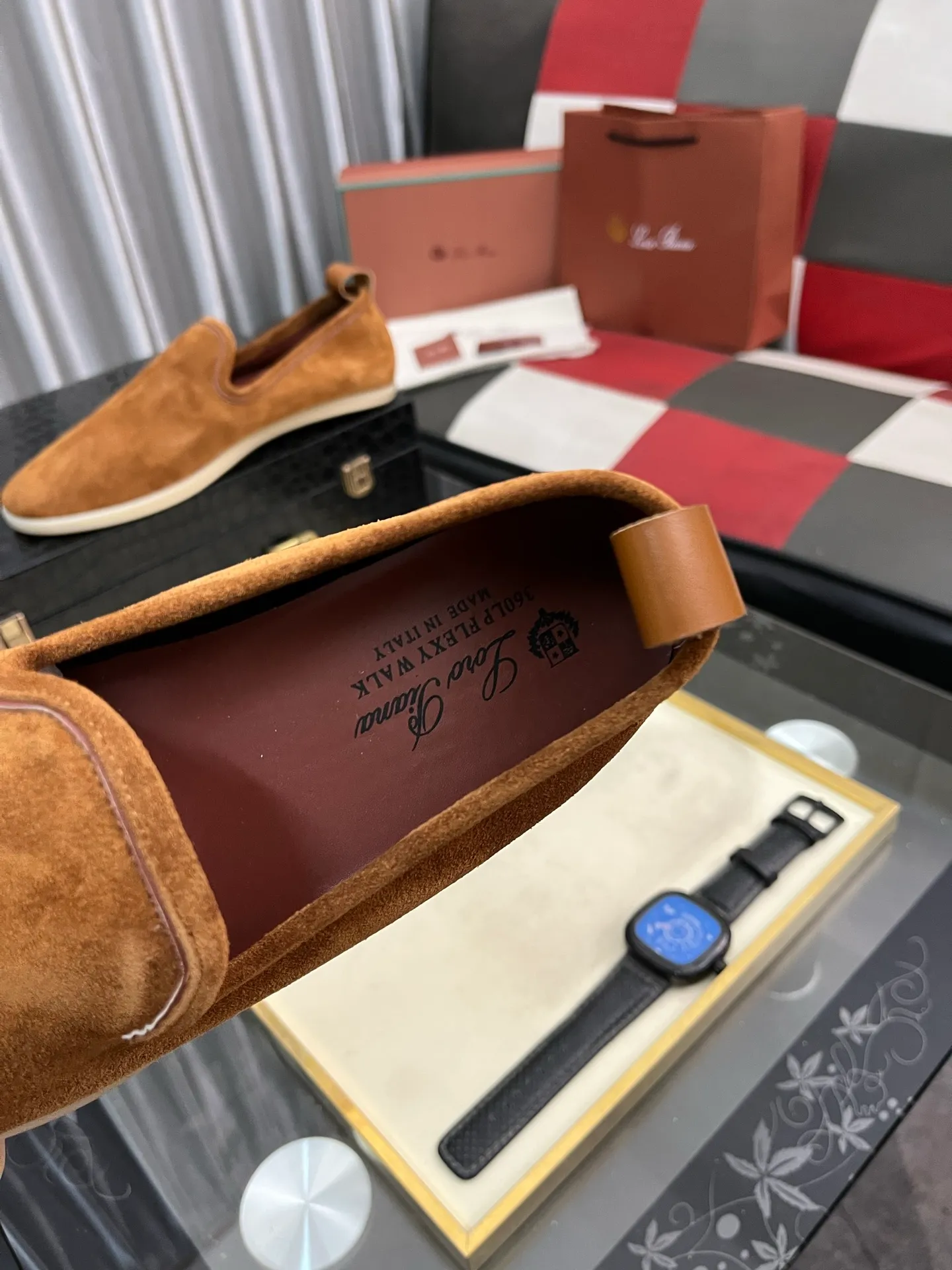 Men's men's shoes 💰420⌚️⌚️Loro*Piana pure original 2023 soft and comfortable LP deerskin flat casual star same style slip-on Loft men's shoes size 38-44